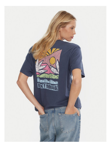 Roxy Тишърт Hangloose Poster ERJZT06018 Син Regular Fit