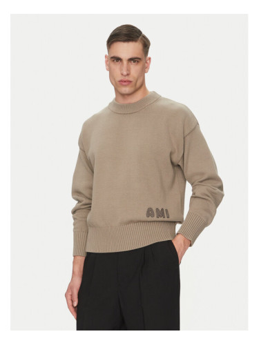 AMI Paris Пуловер HKS163.KN0063 Сив Regular Fit