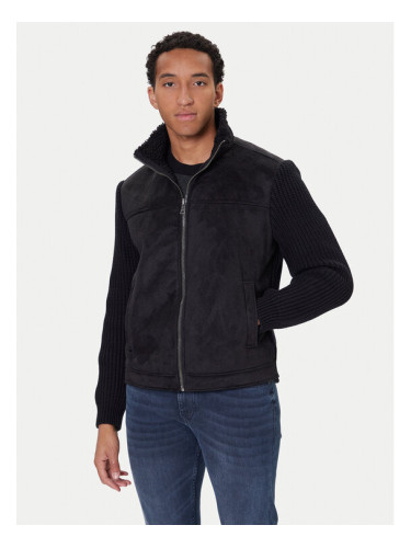 Guess Яке от имитация на кожа M5BR79 Z5570 Черен Regular Fit