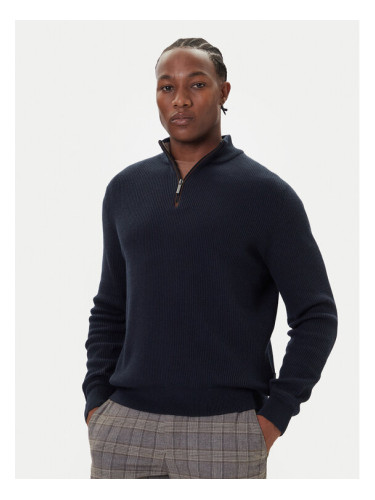 Bugatti Пуловер 7500-85525D Тъмносин Regular Fit