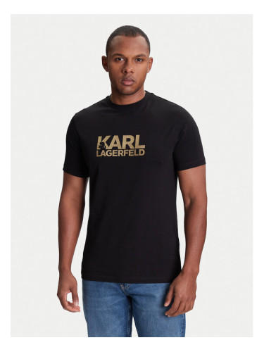 KARL LAGERFELD Тишърт 755087 553235 Черен Regular Fit