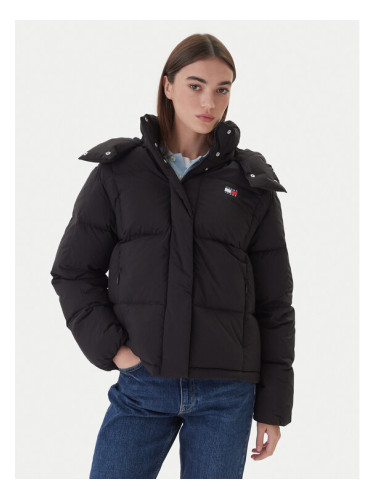Tommy Jeans Пухено яке DW0DW21623 Черен Regular Fit