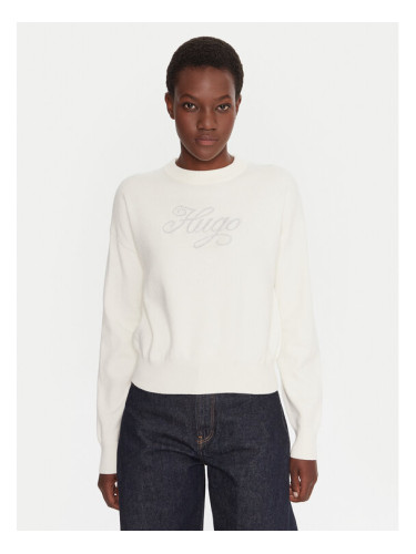 HUGO Пуловер Slogix_B 50548145 Бежов Relaxed Fit