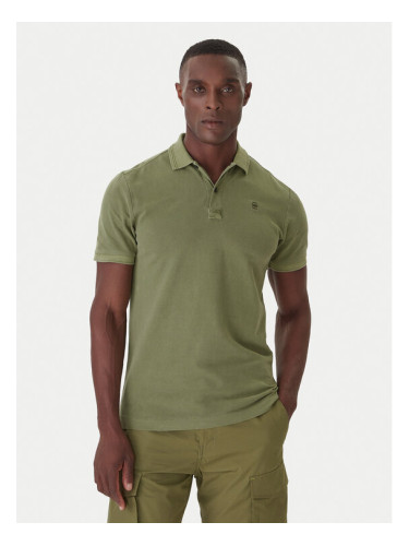 G-Star Raw Тениска с яка и копчета Dunda D11595-D756 Зелен Slim Fit