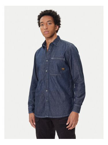 G-Star Raw дънкова риза D27083-D539 Тъмносин Regular Fit