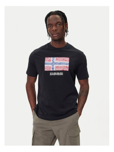 Napapijri Тишърт S-Drapeau Ss NP0A891K Черен Regular Fit