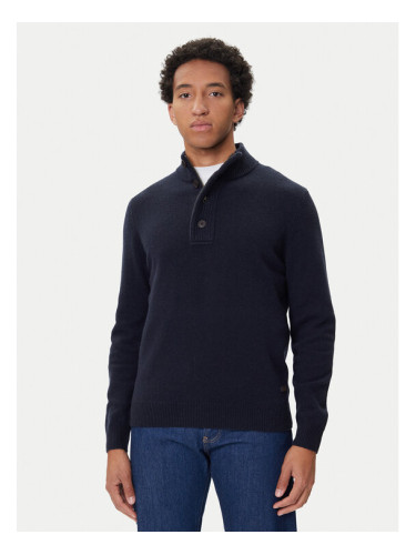 Barbour Пуловер Patch Half Zip MKN0585NY91 Тъмносин Regular Fit