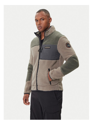 Napapijri Полар Yupik NP0A4GNT Зелен Regular Fit