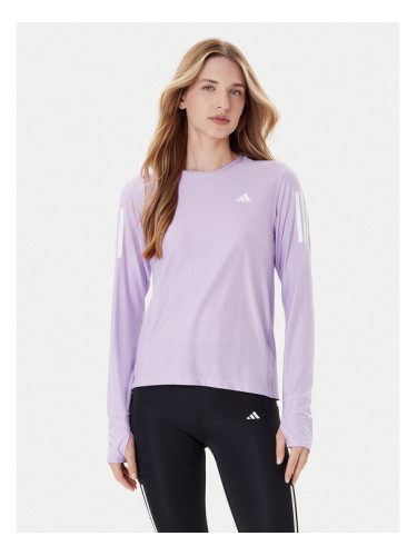 adidas Тениска от техническо трико Own The Run JW9670 Виолетов Regular Fit
