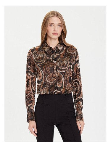 Guess Риза W5BH78 W2770 Кафяв Regular Fit