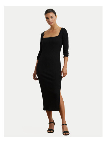 LAUREN RALPH LAUREN Плетена рокля 200978539001 Черен Slim Fit