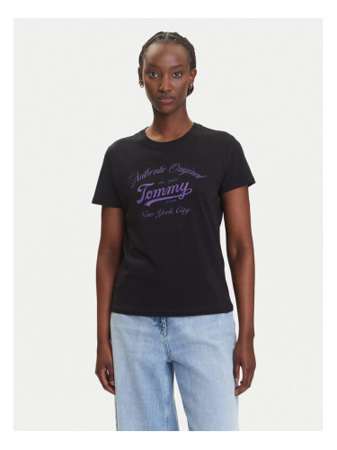 Tommy Jeans Тишърт Essential DW0DW21404 Черен Regular Fit