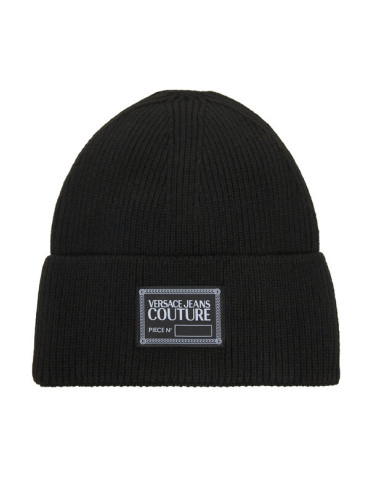 Versace Jeans Couture Шапка Big Beanie 79YAZK50 Черен