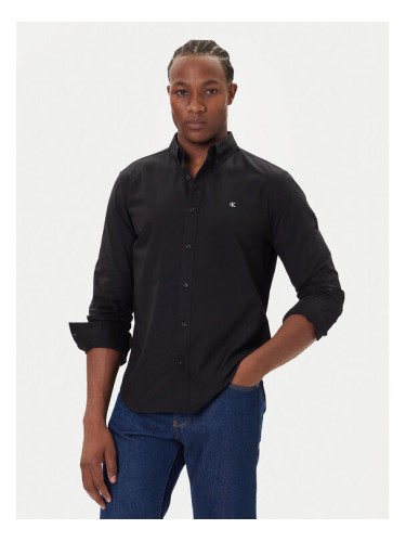 Calvin Klein Jeans Риза Oxford Classic LV140EM125 Черен Regular Fit