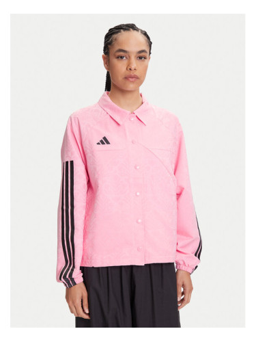 adidas Преходно яке Tiro x Common Goal Coaches JL7648 Розов Loose Fit