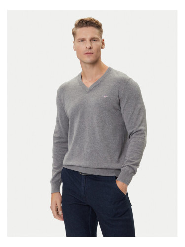 Gant Пуловер 8030562 Сив Regular Fit