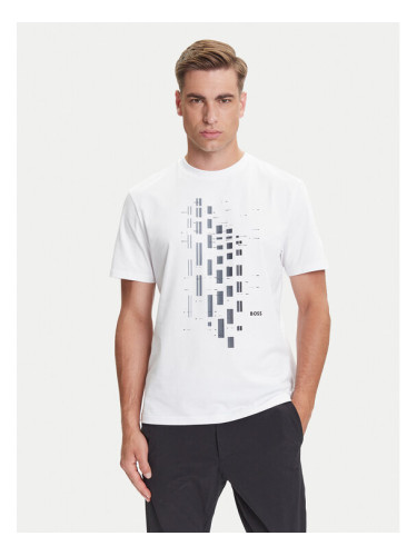 BOSS Тишърт GRX Zone 50543808 Бял Regular Fit