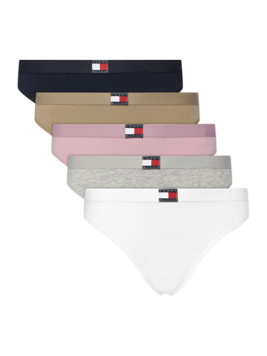 Tommy Hilfiger Комплект 5 чифта бикини тип прашка UW0UW05642 Цветен