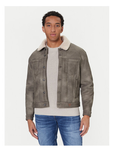 Guess Яке от имитация на кожа M5BL0I W2500 Кафяв Regular Fit