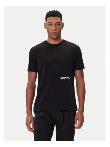 Karl Lagerfeld Jeans Тишърт A4M17027 Черен Regular Fit