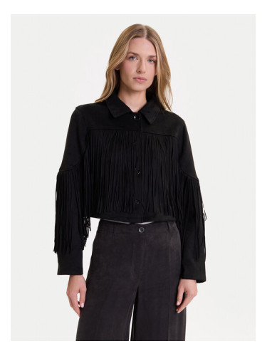 ONLY Яке от имитация на кожа Diane 15354896 Черен Regular Fit