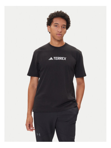 adidas Тишърт Terrex Classic Logo JF9143 Черен Regular Fit