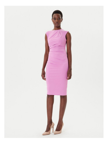 Rinascimento Коктейлна рокля CFC0125332003 Розов Slim Fit