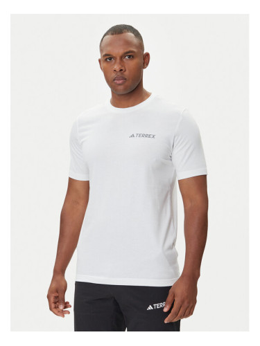 adidas Тишърт Terrex Graphic JW3559 Бял Regular Fit