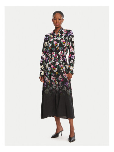 Desigual Рокля тип риза Camisero Acrilica 25WWVW11 Черен Regular Fit