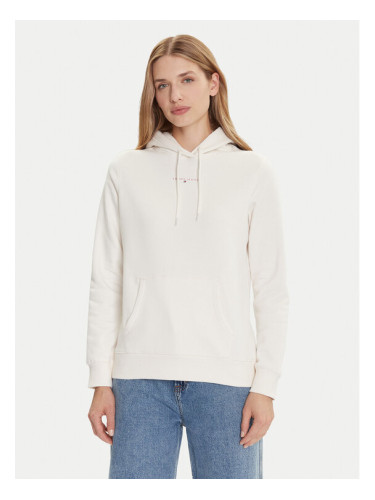Tommy Jeans Суитшърт Linear DW0DW21963 Бял Regular Fit
