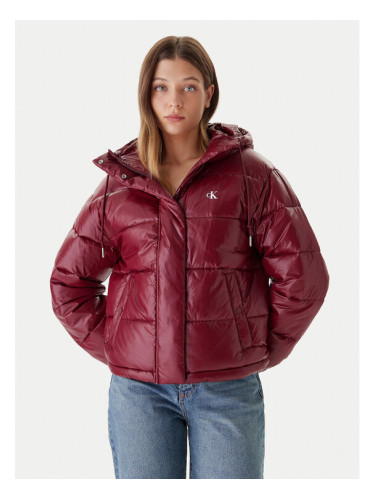 Calvin Klein Jeans Зимно яке LV047D505G Бордо Relaxed Fit