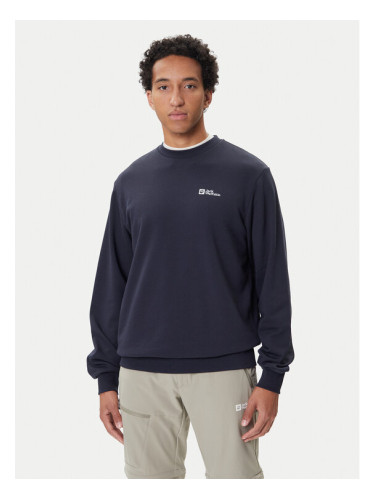 Jack Wolfskin Суитшърт Essential A63843 Тъмносин Regular Fit