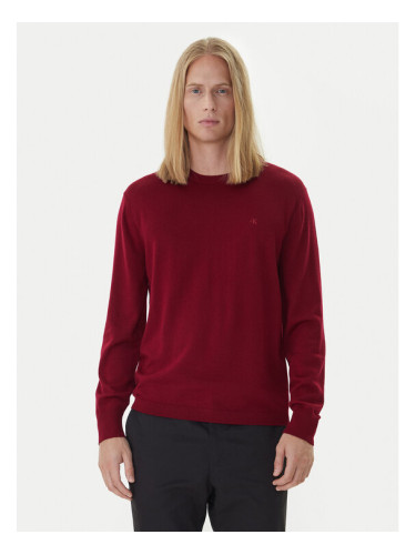 Calvin Klein Пуловер LV04LB305G Червен Regular Fit