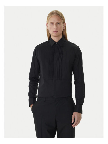 Calvin Klein Риза LV019EU063 Черен Slim Fit