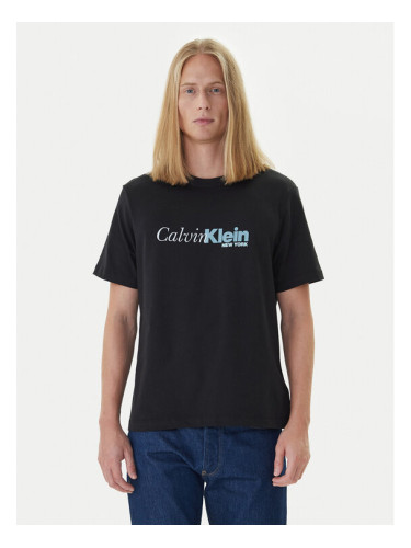 Calvin Klein Тишърт LV04RD822G Черен Regular Fit