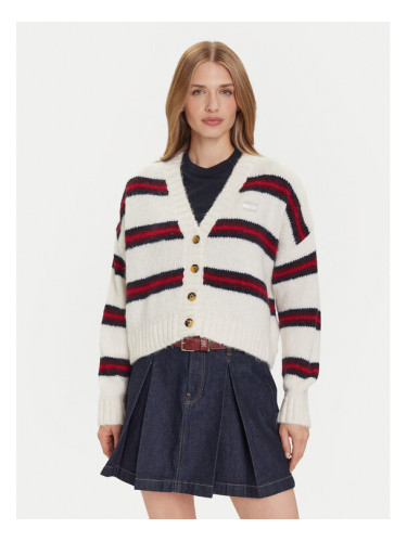 Tommy Jeans Кардиган Badge DW0DW21678 Екрю Relaxed Fit