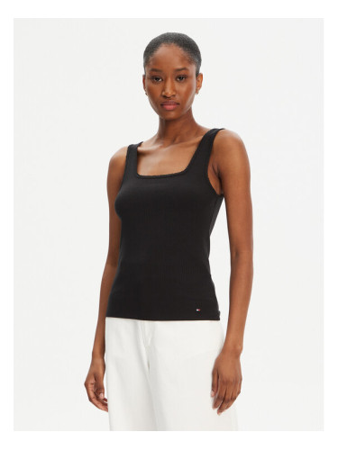 Tommy Hilfiger топ WW0WW45444 Черен Slim Fit