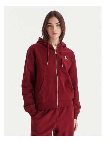 Calvin Klein Jeans Суитшърт Monologo LV047B270G Бордо Regular Fit