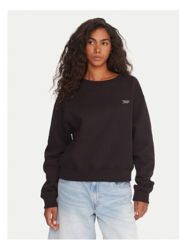 Tommy Jeans Суитшърт Silver Script DW0DW21961 Черен Regular Fit