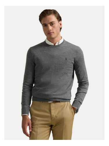 Polo Ralph Lauren Пуловер 710946143002 Сив Slim Fit