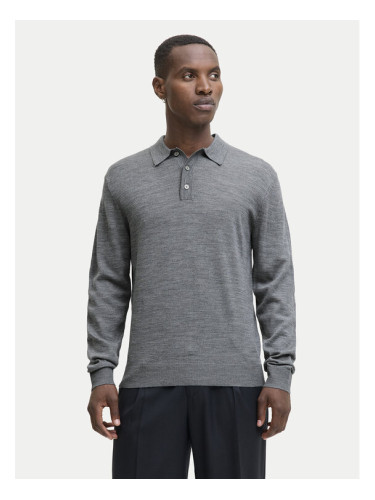 Jack & Jones Пуловер Merino 12281757 Сив Regular Fit