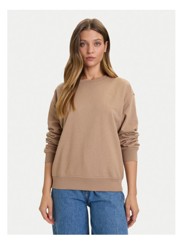 Calvin Klein Jeans Суитшърт Archive LV047B236G Кафяв Relaxed Fit