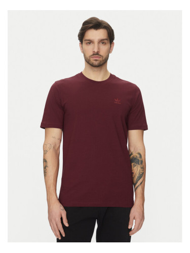 adidas Тишърт Trefoil Essentials JC9992 Бордо Regular Fit