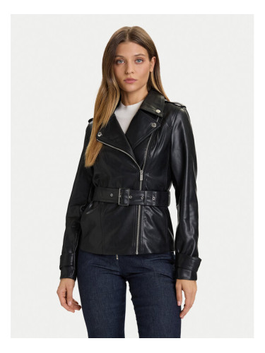 Morgan Яке от имитация на кожа 252-GPIL Черен Regular Fit