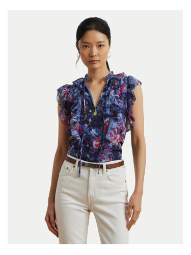 LAUREN RALPH LAUREN Блуза 200970718001 Тъмносин Relaxed Fit