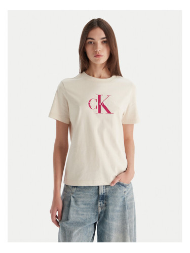 Calvin Klein Jeans Тишърт Hero LV047B865G Бежов Regular Fit