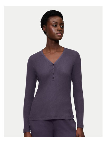 Triumph Тениска на пижама Mix&Match 10225031 Тъмносин Regular Fit