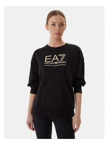 EA7 Emporio Armani Суитшърт 7W000416 AF12473 MC021 Черен Relaxed Fit
