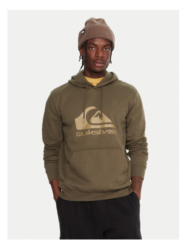 Quiksilver Суитшърт Comp Logo EQYFT05053 Зелен Regular Fit