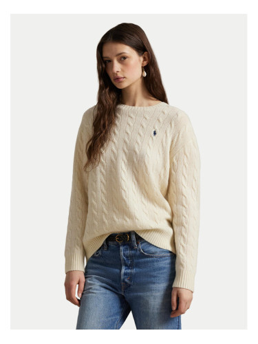 Polo Ralph Lauren Пуловер 211971865001 Бял Slim Fit